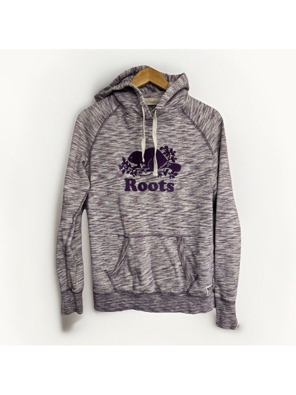 Roots Canada Athletics Women's Pullover Hoodie Purple Women's Size Small